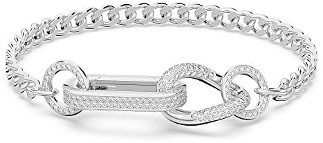 Swarovski Dextera Armband, Rhodiniertes Damenarmband mit Strahlenden Swarovski Kristallen