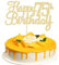 Gyufise 3Pcs Happy 75th Birthday Cake Topper Glitter 75th Birthday Cake Pick Cheers to 75 Years Old 75 Fabulous Cake Decorations for 75th Birthday Theme Party Supplies Gold