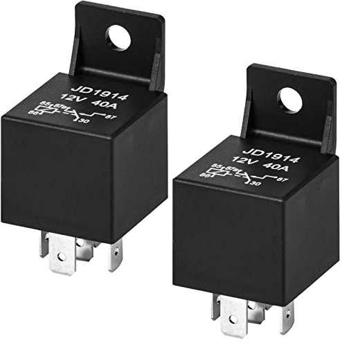 2 Stück Relais 12V 40A 5 Pin Wasserdicht Car Relay Motorrelais Arbeitsstromrelais Auto Moto Schalter Vorspeisen für Auto-LKW-Motor