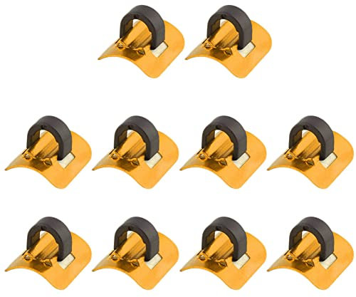 ihreesy Bremszug Clip Fahrrad, 10 Stück Fahrrad-Rahmenschnalle Bremskabelclips Fahrrad Bremskabel Umwerfer Schaltzugführungen Aufklebbare C-Clips Klemmen Gehäuse Schlauchführung,Gold
