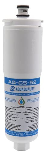 AQ-CS-52 compatible con 3M CS-52, 5586605, 640565 para Bosch, Siemens, filtro de agua de refrigerador Neff y filtro de agua de acuífero Abode (paquete de 1)