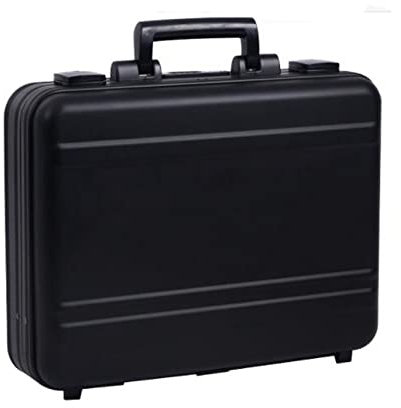 urecimy Aktentasche aus Aluminiummagnesiumlegierung tragbarer Passwortkasten Geschäftsaktentasche Laptop-Computerkasten Kamerakasten Schwarz