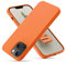 OIIAEE Liquid Silicone Case Designed for iPhone 13 Mini Case, Ultra Slim Shockproof Protective Phone Case Cover with Soft Anti-Scratch Microfiber Lining, 5.4 inch, Papaya Yellow