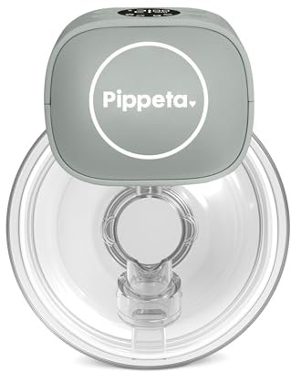 Pippeta Original LED - Hands-Free Breast Pump - 12 Suction Levels Modes - Automatic Shut Off Timer - BPA, PVC, Lead & Phthalates Free - 180ml Capacity – Sea Salt
