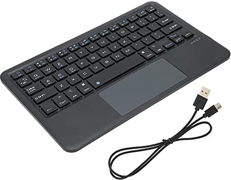 Zunate Kabellose Tastatur, Tragbare Ultradünne Ergonomische Berührungsempfindliche Wiederaufladbare Tastatur mit Touchpad, für 2021, für Matepad 11, für Windows, für Android