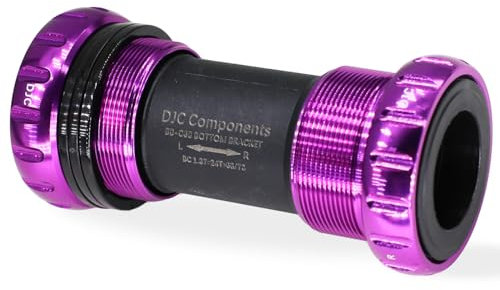 DJC Fahrrad-Tretlager, BSA 68–73 mm, englisches Gewinde, BB 24 mm Spindel, passend für MTB, Rennrad, Hollow Deore XT SLX R7000 R8000 4700 5800 6800 IXF Prowheel (24–24 mm, lila)