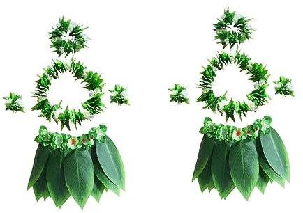 Abaodam 10 Stk Lei-blumen-armbänder Luau-rock Luau Grasrock Hawaiianisches Luau-outfit Luau-leis-halskette Luau-kostüm Grasrock Kostüm Ti-blatt-hula-rock Luau-hula-röcke Damen Bh Blätter