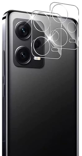 NOVAGO Compatible con Redmi Note 12 Pro 5G – Juego de 2 protectores de cristal templado resistente para la cámara