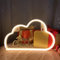 DWOOKE Neon Cloud Light LED Neon Signs for Wall Decor Warm White Neon Light Sign Battery/USB Powered Cloud Neon Sign Neon Wall Light for Room Decor Light Up LED Signs for Bar Party Christmas