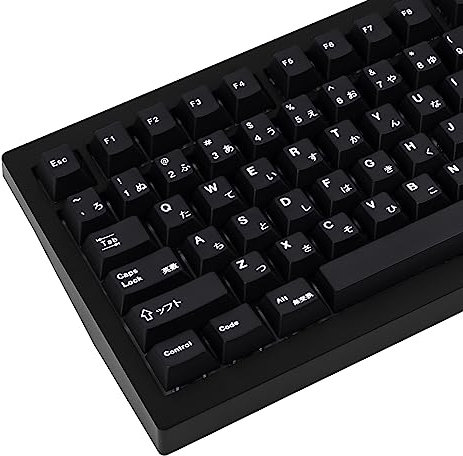 JOLINTAL 129 Tasten Black Japanese Keycaps Cherry Profile Keycaps, PBT keycaps iso de Low Profile Keycaps Custom Keycaps de Layout, Dye-Sub Cherry Mx Keycaps für Mechanische Keyboard