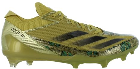 Adidas Mens Adizero Electric Scrooge Mcduck American Football Gold Metallic/Black/Preloved Green 10 Medium