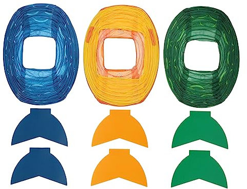 BESTonZON 3st Papierlaterne in Fischform Laternen Aus Fischpapier Hochzeitspapier -Party-Laternen Meerjungfrau Wünscht Laterne Hängende Laterne 3D Faltbar Tropischer Fisch Schmiedeeisen