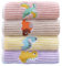 Weiche Kinder-Waschlappen-Handtücher mit bestickten, mehrfarbigen Kinder-Gesichtshandtüchern, Baumwolle, Baby-Gesichtswascher, Handtücher, niedliche Dinosaurier, 25 x 50 cm, 4 Stück