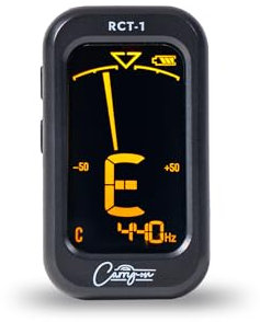 Carry-on RCT-1 Wiederaufladbares Stimmgerät für Gitarre, Bass, Ukulele C, Violine mit drehbarer LCD-Anzeige.