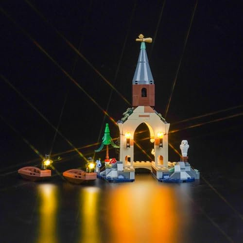 BrickBling Led Licht Set für Lego 76426 Hogwarts Castle Boathouse (Kein Lego), Dekorationsbeleuchtungsset für Lego Bootshaus von Schloss Hogwarts Kreative Spielzeug
