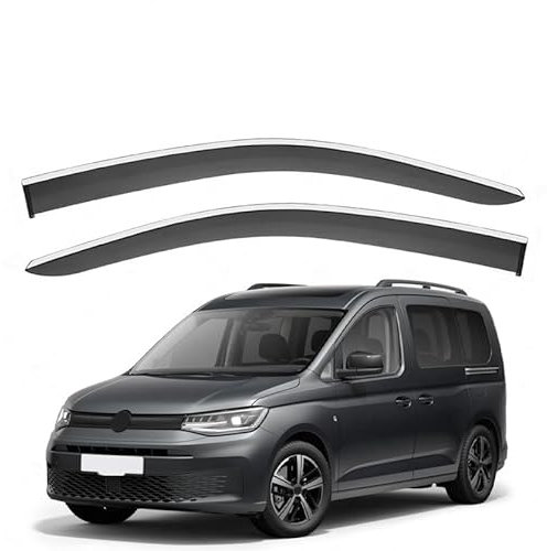 SUHNGE 1 Satz Windabweiser Regenabweiser für V.W Caddy MK3-2K 2005-2019, Seitenscheiben Regenschutz Regenabweise, Autofenster Anklebbare Windschutz Deflektoren