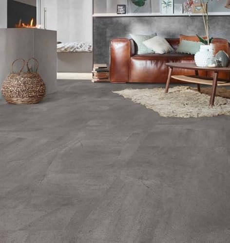 Vinylboden Cement Dark Grey SofTec inklusive Trittschalldämmung