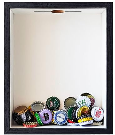 Shadow box framework,travel shadow box,top loading display box frame,ticket slot on the top,with real glass window door,movie sports event concert ticket,beverage beer bottle cap memory box,8.5x10.5