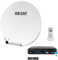 HDSAT Pack Parabole Satellite Fibre Composite Blanche 60cm + LNB Single + Sirius 3 Récepteur TV Satellite HD + Carte