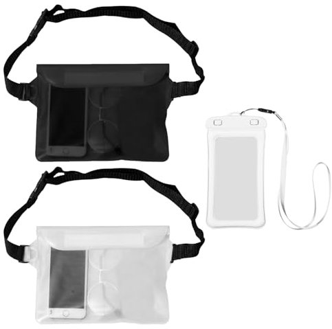 EHDWXVZM Borsa impermeabile per cellulare da 3 pezzi, borsa per cellulare da immersione, marsupio impermeabile per cellulare, borsa sigillata per cellulare, borsa per cellulare con cordino