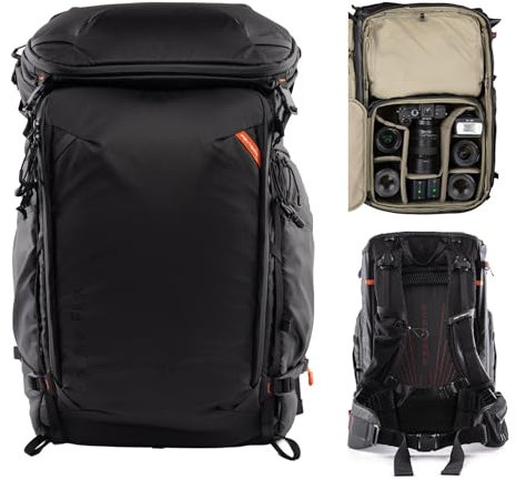PGYTECH OnePro Flex Backpack 50L+Camera Insert Bag M, Fits DSLR/SLR/Mirrorless Cameras/Lenses and Other Gear, Lightweight Outdoor Hiking Bundle for Photography, Travel Bag with Laptop Compartment