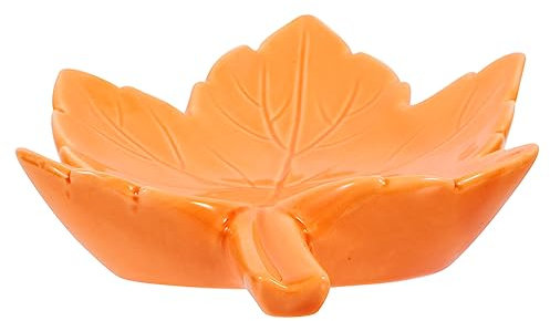 PRETYZOOM Seifenschale aus Ahorn Seifenabtropfhalter praktische Seifenregale Seifen Halter volltanz toilettenbürste drainy selbstentleerender Seifenhalter Seifenschalenhalter Keramik Orange