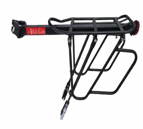 Famex Ride Bike Pannier Rear Rack with guard for bag Mountain Bike Bicycle Carrier with Reflector Adjustable And Quick Release System Seatpost Rack Black,50KG, 24-29
