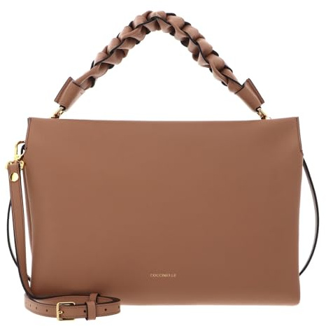 Coccinelle Leder Handtasche Umhängetasche Boheme Grana Double Hand Bag Skin/Gazpacho hellbraun