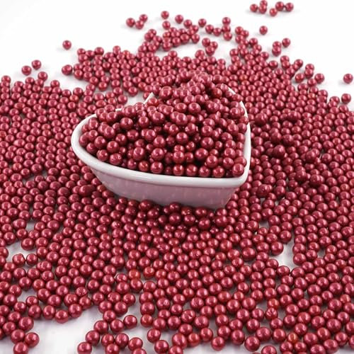 STREUSEL GLÜCK Zuckerperlen bordeaux 40g Zuckerstreusel Kindergeburtstag Geburtstag Weihnachten Muttertag Hochzeit Tortendeko Torte Cupcakes Muffins Christmas Plätzchen
