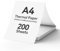 iDPRT Thermopapier A4-210x297mm Durchgehendes Druckpapier (200 Blätter), Kompatibel mit MT610/iDPRT/HPRT Portablen Thermoprintern & Dokumentendruckern