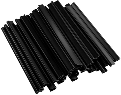33 Pièce Fixation contre le vent de jardin,Noir Bandes de serrage à double fil,Clips de fixation en PVC,Baguettes de finition pour bandes brise-vue,Pour clôture de jardin