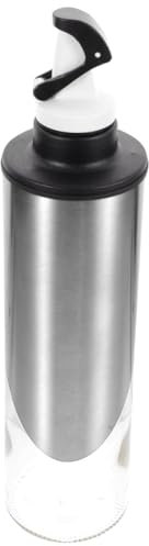 GRIRIW Praktische Ölflasche Aus Edelstahl Auto-design Speiseöl-essigspender Hand-soßenbehälter Küchenwerkzeug Für Zuhause Silber 650 Ml