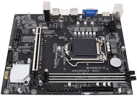 B460M K DDR4 ATX Gaming Motherboard, for LGA1200 GEN10 CPU, PCIE 3.0 X 16 Computer Motherboard, Support VGA HDMI, M.2 NVM, SATA3.0 & 10*USB, 1xRTL8111H, Gigabit Ethernet