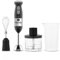 Maya Range Stainless Steel Hand Blender, 4-in-1 Stick Blender 300W, 2 Speeds, with Whisk, 500ml Chopper and 700ml Measuring Cup, Food Processor for Household Black