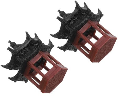 Milisten 2stücke Miniatur-pavillon Aquarium Dekoration Mit Detaillierten Landschaftsornamenten Für Fischbehälter Und Bonsai Garten Hochrealistische Pflanzenverzierung