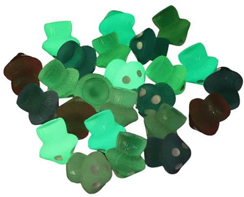 Toyvian 24 Piezas Adornos de Hongos Luminosos Miniatura de Decoración para Micro Paisajismo Figuras para y Oficinas Estilo