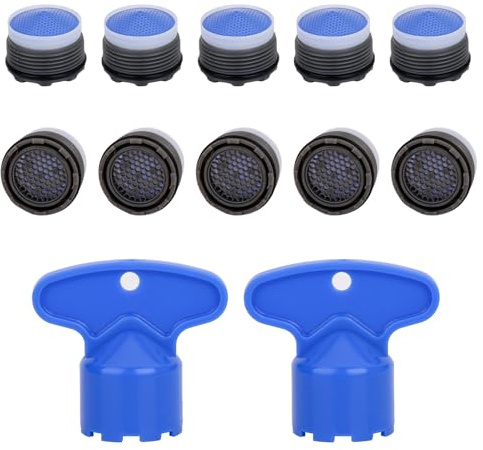 Mousseur Robinet M18.2 Set De 10 Filtres Avec Aérateur De Robinet Economiseur D Eau Compatible Cuisine Salle De Bain Avec 2 Clés De Mélange Filtre Aérateurs Mousseur Robinet Economie D Eau