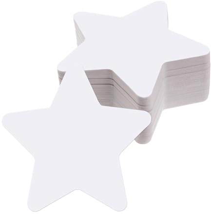 100 Stück weiße Sternausschnitte Papier gestanzte Sterne weiße Sternaufkleber doppelseitige Papierstern-Dekorationen für Klassenzimmer Pinnwand DIY Handwerk Party Wanddekoration