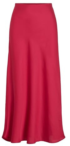 Vila Female Damen High Waist Midirock, eleganter Rock in Midi-Länge VIELLETTE High Waist