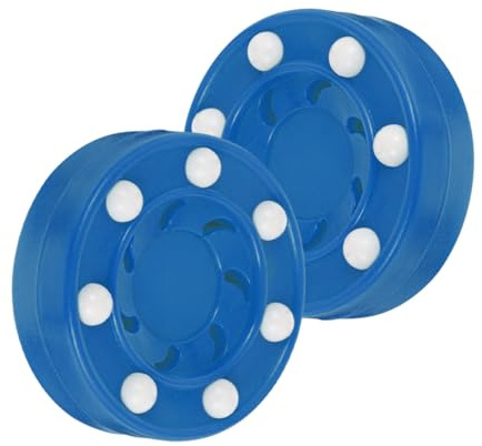 FOMIYES 2 Pièces Palets D'entraînement pour Roller Hockey Rond PP | Usage Intérieur et Extérieur, Conception Antichoc, Glisse à Fort Impact, pour Joueurs et Arènes Couleur Aléatoire