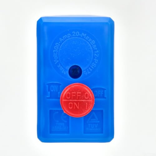 CashMuch Einstellbarer 4-Port Druckschalter Druckschalter Druckschalter Blau für Industrie Werkstatt Einsatz