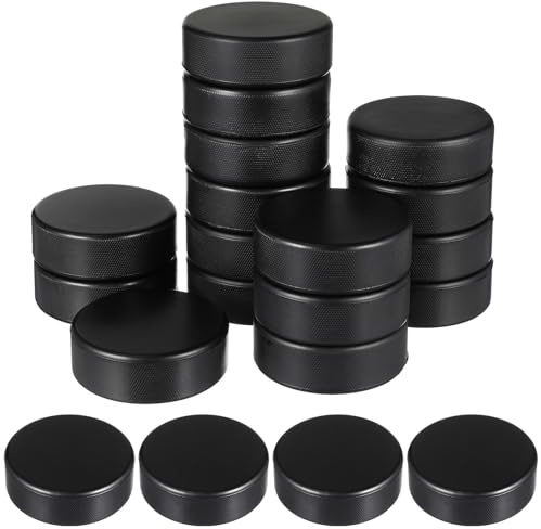 LOORGVEL 24 Schaumstoff Eishockey Pucks Weich Sicher für Hallenspiel Hockeytrainingspucks Stoßdämpfend Geräuscharm für Hockeytraining und Indoor Straßenhockey