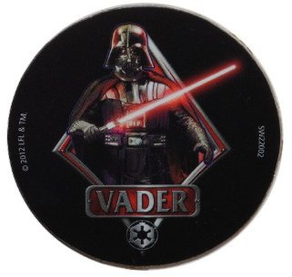 alles-meine.de GmbH Sticker Star Wars Darth Vader 5 cm PIN - Aufkleber für Textilien Stoff Metall The Clone Starwars