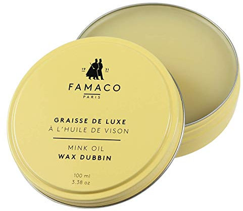 Famaco Graisse de Luxe, graisse pour cuir à base d'huile de vison, 100 ml, Neutre