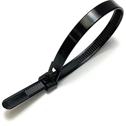 TR Kabelbinder, Schwarz, Lösbar, 7,2 mm x 300 mm, 50 Stück