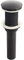KUNGYO Fregadero para Lavabo sin Ranura Empujar para elevar Haga Clic en Tapón para Desecho Clack Tapón para Desagüe sin Desbordamiento Terminado (Negro)