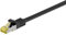 Goobay 92652 RJ45 Câble patch avec Cat 7 rohkabel, double blindage, S Câble FTP jusqu'à 600 MHz sans halogène, cuivre mâle, contacts plaqués or, 3 m, noir