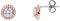 Xenox Ohrringe XS7363R Damen Ohrstecker Bicolor Rose Weiß Zirkonia