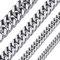 ChainsHouse Herren Halskette Edelstahl Panzerkette 5mm Männer Miami Halskette 5mm Massiv Kubanische Kette 51cm Gliederkette ohne Anhänger Stabile Kette Halsband Halsschmuck Modeschmuck für Ehefrau
