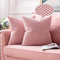 MIULEE 2er Set Kissenbezüge Dekokissen Körnig Dekorativ Kissenbezug Kissenhülle Sofakissen Deko Bezug Weich Zierkissen Kissen für Wohnzimmer Schlafzimmer 40x40cm Rosa